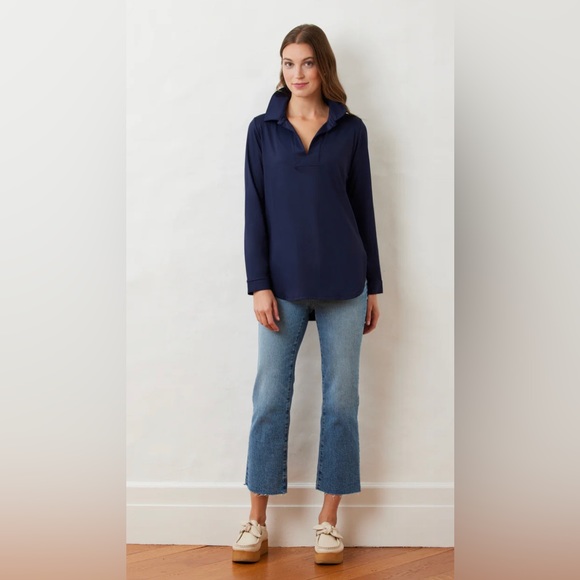 Dudley Stephens Tops - NWT Dudley Stephens Madaket Tunic in Eco Stretch Navy, M